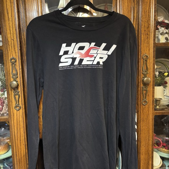 Hollister Other - Hollister California Men's Long Sleeve Black Graphic Tee Medium Preppy Y2K